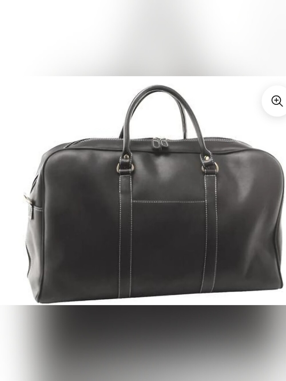 Latico Cabin Leather Duffel Bag Black 21” Weekender NWT No Shoulder Strap